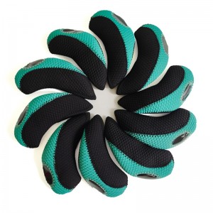 Golfjernsdækning Farverig Neopren Golf Club Wedge Iron Protective Headcover 1set inklusive 10stk