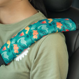 Natucare Kids Reflective Neoprene Cotton Seat Belt Cover Black Washing